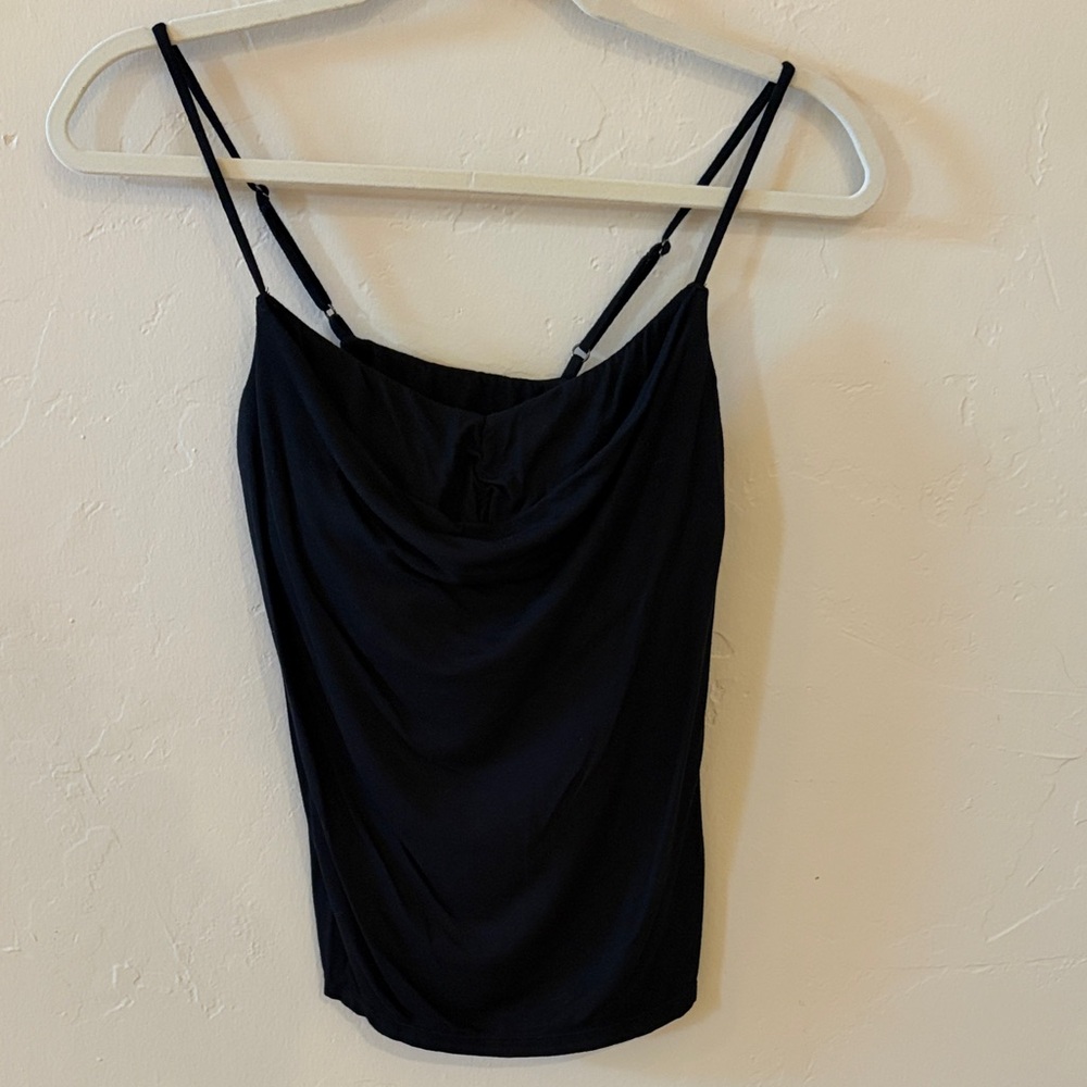 Halara Cowl Neck Black Women's Top with Built in Bra Size S